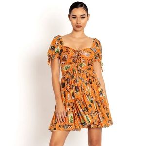 BlackMilk Tattoween Pumpkin Tea Party Dress